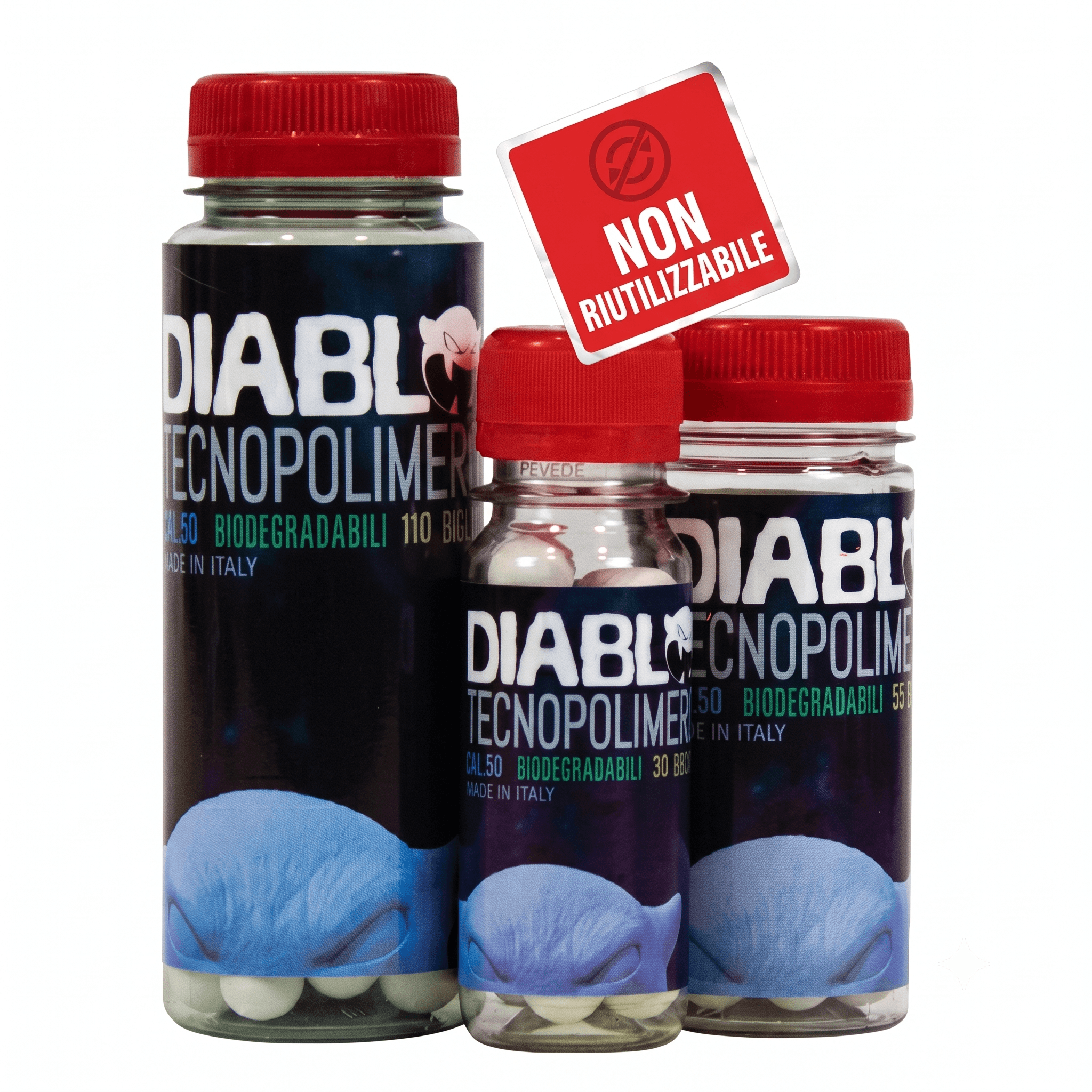 Pallini Diablo Tecnopolimero Calibro .50 RAM Biodegradabili