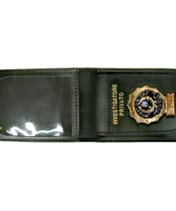 1WE76 - Portafoglio con Placca Estraibile Investigatore Privato - Armeria Lamanna