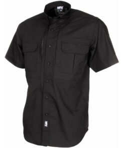 MFH Camicia Attack nera corta in Rip Stop e Teflon - Armeria Lamanna