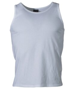 MFH Canotta Militare US Tank Top Bianca in Cotone - Armeria Lamanna