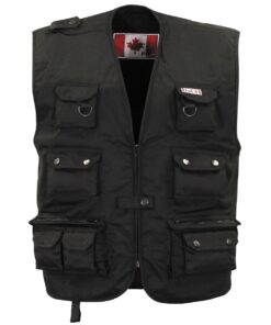 MFH Gilet Outdoor Nero Modello Pesante Multitasche - Armeria Lamanna