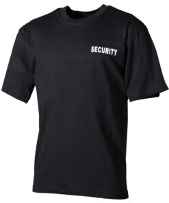 MFH Maglia Security nera con stampa fronte e retro - Armeria Lamanna