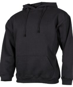 MFH Maglia con Cappuccio Nera Felpata 340 g/m² - Armeria Lamanna