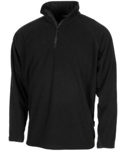 MFH Maglia Troyer in Microfleece Nera calda e leggera - Armeria Lamanna