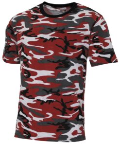 MFH T-Shirt Militare US Streetstyle Rot-Camo a Manica Corta - Armeria Lamanna