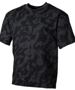 MFH T-Shirt Militare US Style Night Camo 170g - Armeria Lamanna