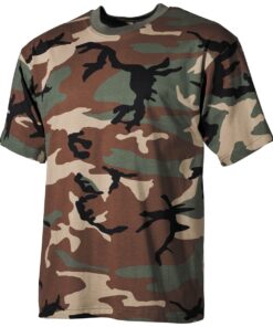 MFH T-Shirt Militare US Style Woodland 170g - Armeria Lamanna
