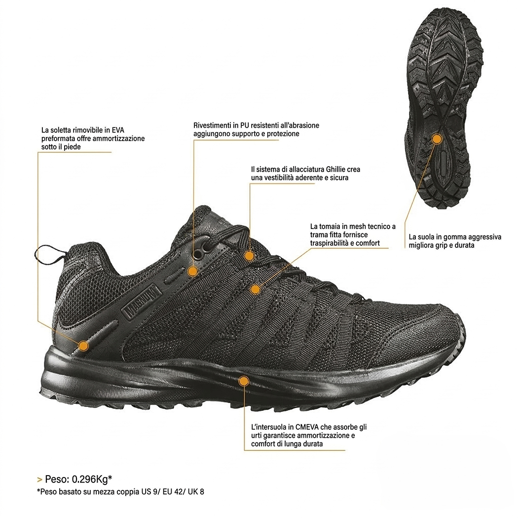 Magnum Anfibi Storm Trail Lite Bassi Neri 2 - Armeria Lamanna