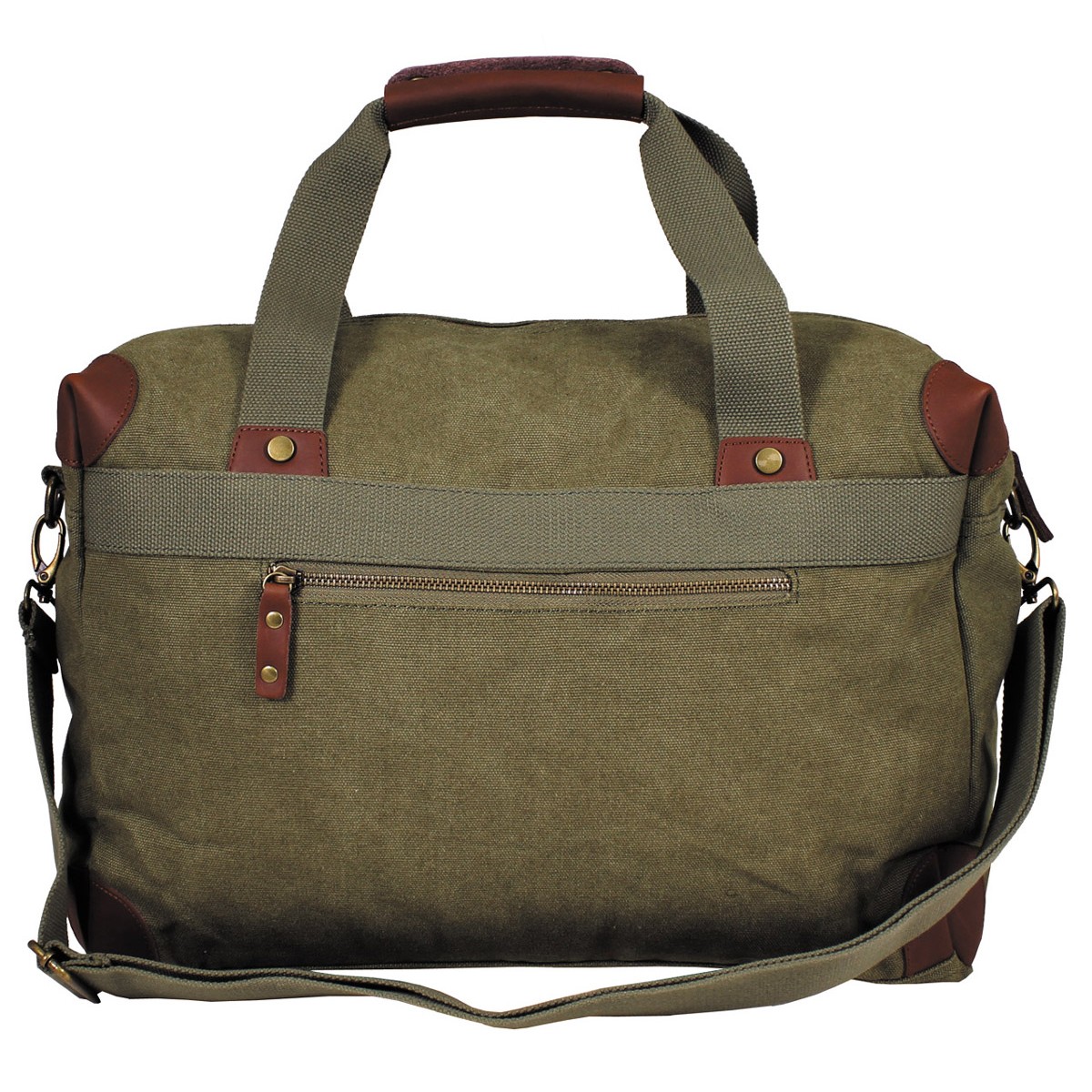 Pure Trash Borsa Canvas PT Oliv con Pelle - Armeria Lamanna