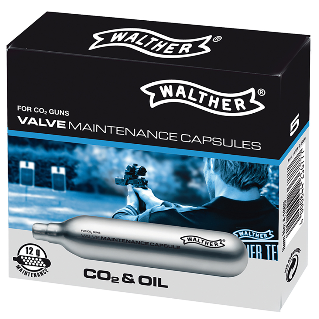 Walther Bombole CO₂ 12 g con lubrificante – 5 pz - Armeria Lamanna
